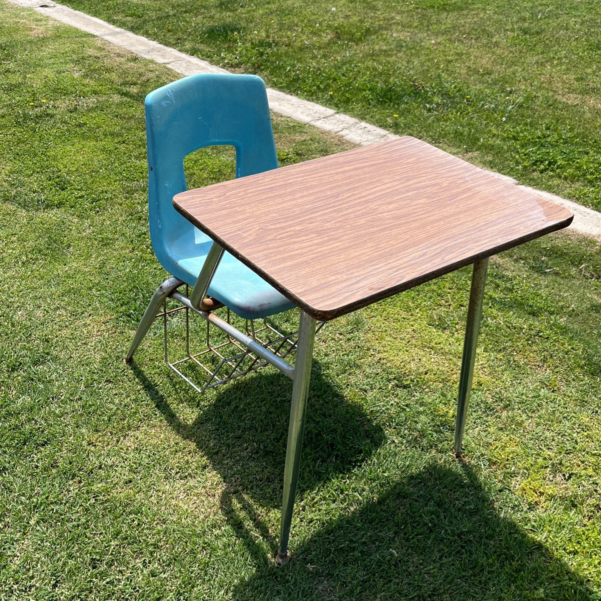 Child’s Old Time School Desk.  Lots Of Potential For The Creative Person