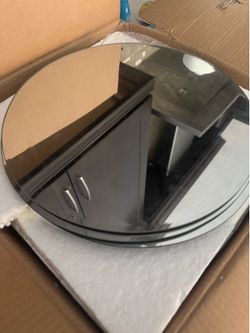12 inch round mirror candle plates (11x)
