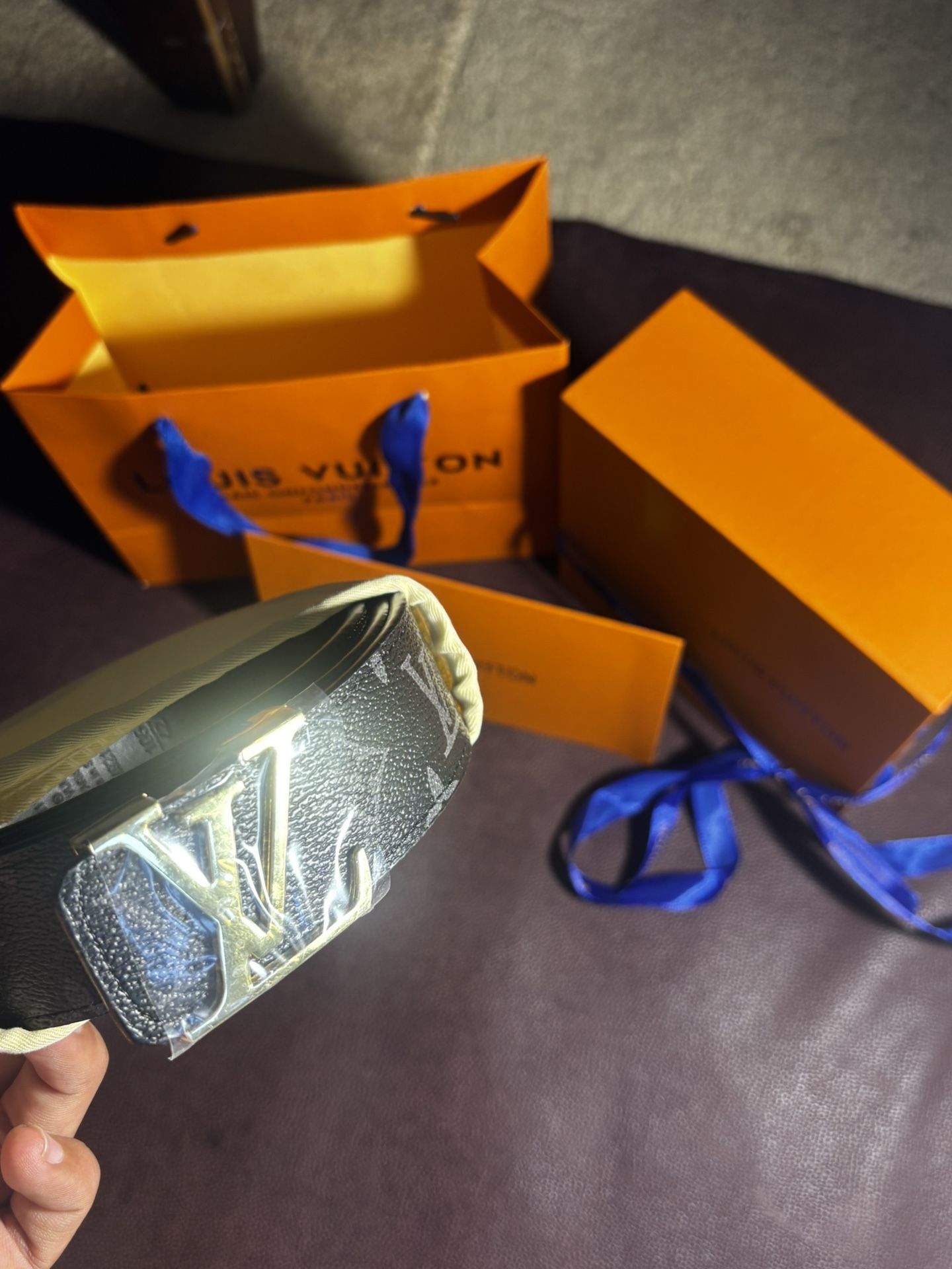 Men Louis Vuitton Belt Size 34-38 Waste Or Most Sizes