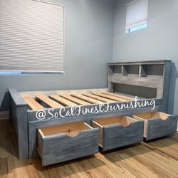 Full Bed And Drawers - No Mattress 