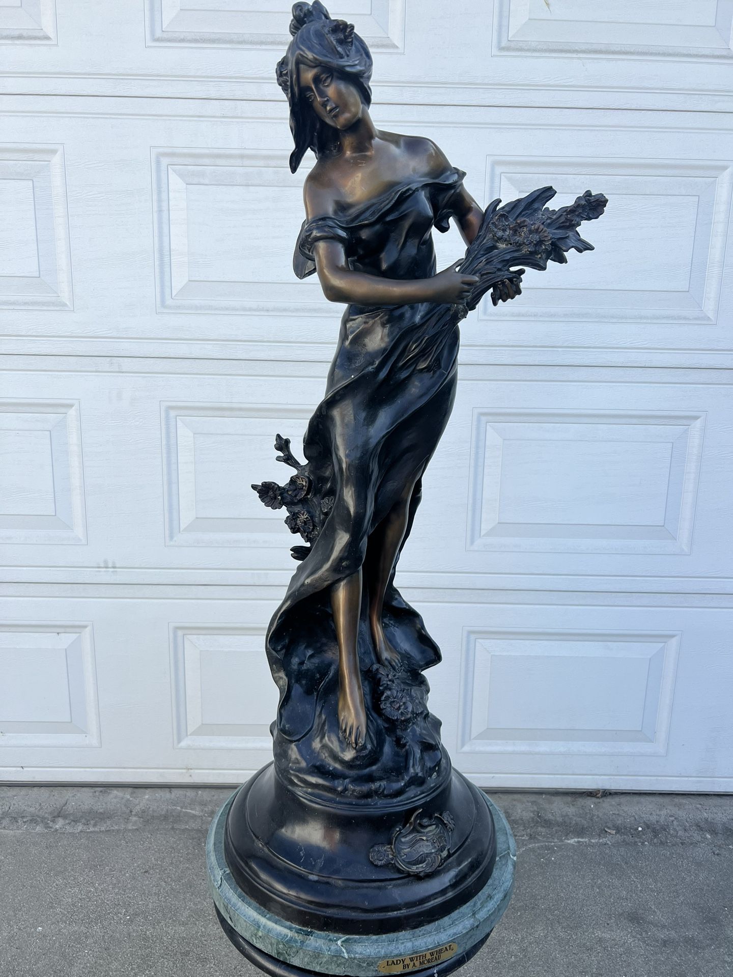 LADY WITH WHEAT …Bronze Statue