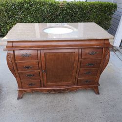 Never Installed – 47" Bathroom Vanity with Real Granite Top