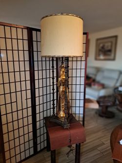 Stunning Vintage Tall 56", Statuary Lamp