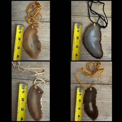 NEW Bohemian Real Stone Agate Pendant Necklace just $5 each xox