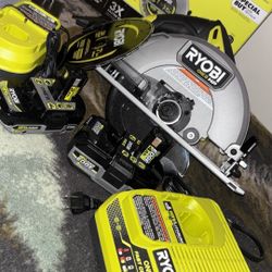RYOBIONE+ HP Circular Saw Kit with 4 Ah EDGE Battery and Charger
