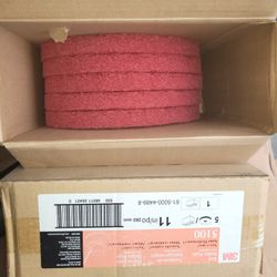 3M 11" Red Buffer Pads  175 to 600 RPM 2 Box  = 10 Pads 