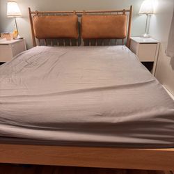 Article Lenia Queen Bed Frame - White Oak 