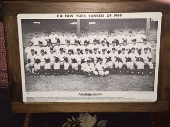 1949 framed ny yankee team