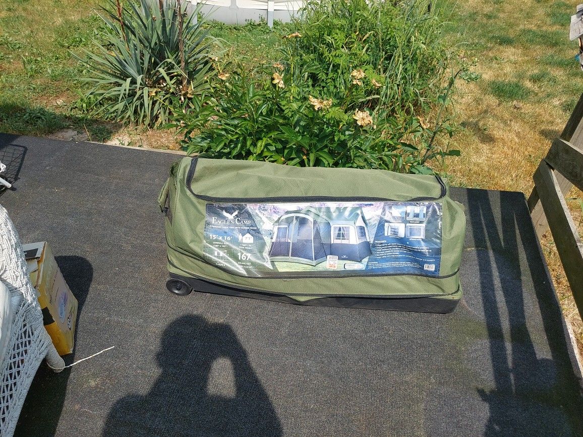 Eagles Camp 8 Person Cabin Tent With Screen Room