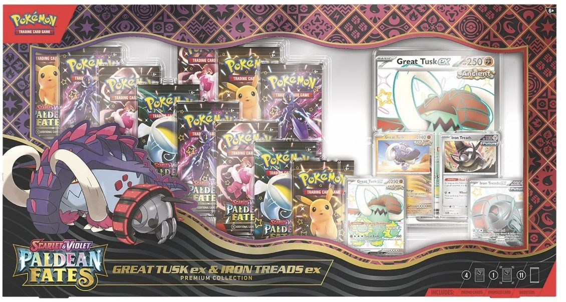 Paldean Fates: Great Tusk Iron Threads Ex Premium Collection Box