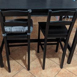 Tall Dining Table + 4 High Chairs