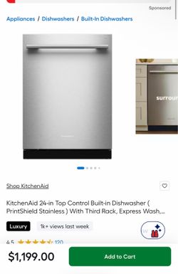 Kitchen aid dishwasher