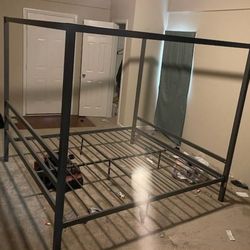 Canopy stain steel bedframe