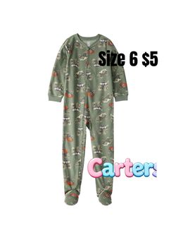 Carter's Footed Pajama Size 6 Monster Truck great condition 💖💖💖042426 M17