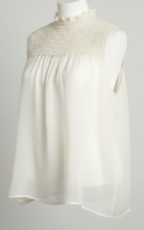 NWT Anthropologie/Sunday In Brooklyn Ivory Sleeveless Blouse