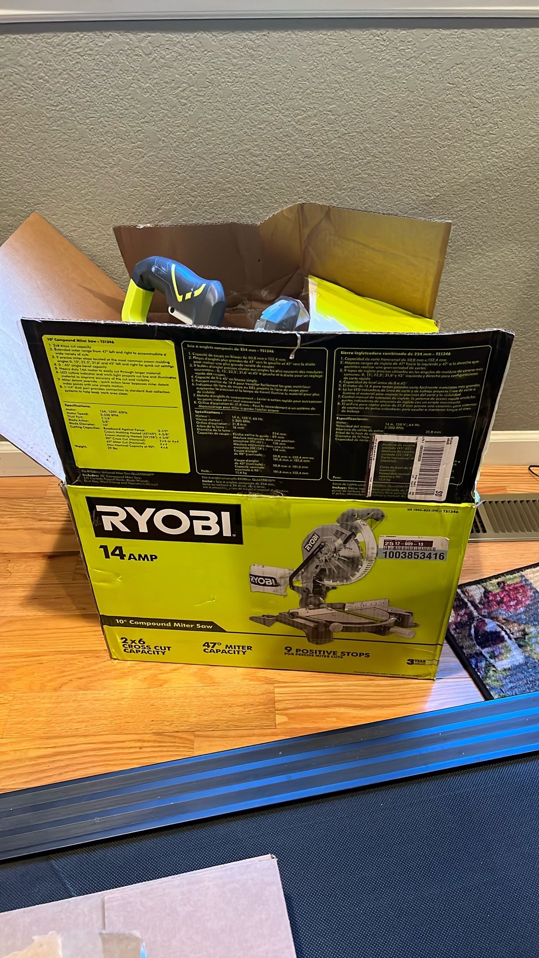 RYOBI 47C Miter Capacity