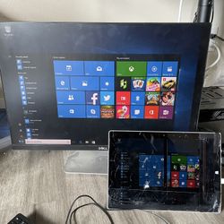 Lot of 12 x Surface 3 Model 1645，Screen cracked System working