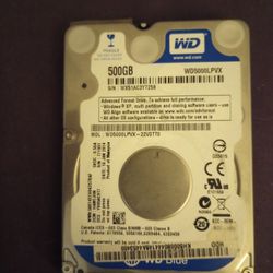 500gb Hard drive WD5000LPVX