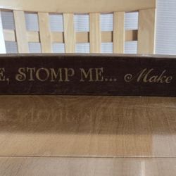 Rustic Oak Barrel Slat Wall Art – “Squeeze Me, Stomp Me… Make Me Wine!”
