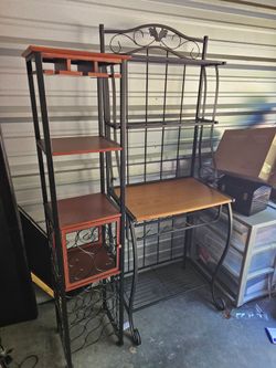 Bakers rack and wine rack. Make offer for 1 or both