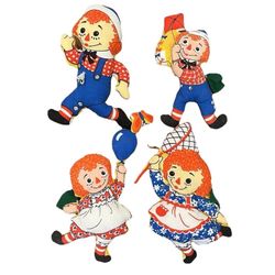 Raggedy Ann Plush Stuffed Pillow Handmade Homemade Bette Price Vintage Y2K 2000