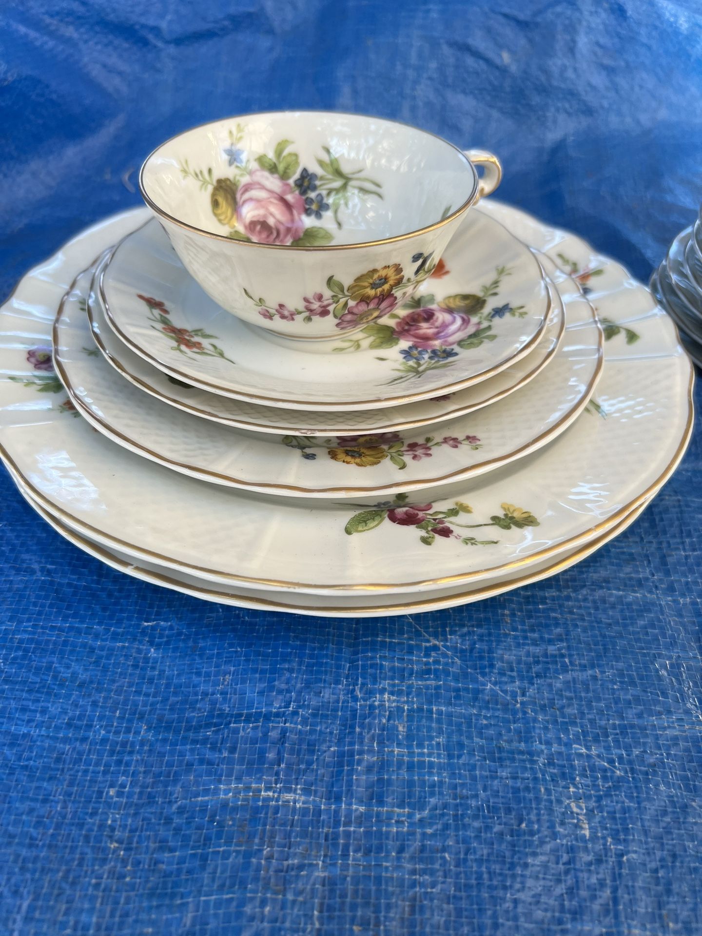 limoges france floral fine bone china dinnerware