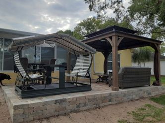 Patio Glider With Table..