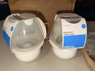 New Set of (2) Glass Mushroom Table Lamps. - PRICE IS FOR BOTH