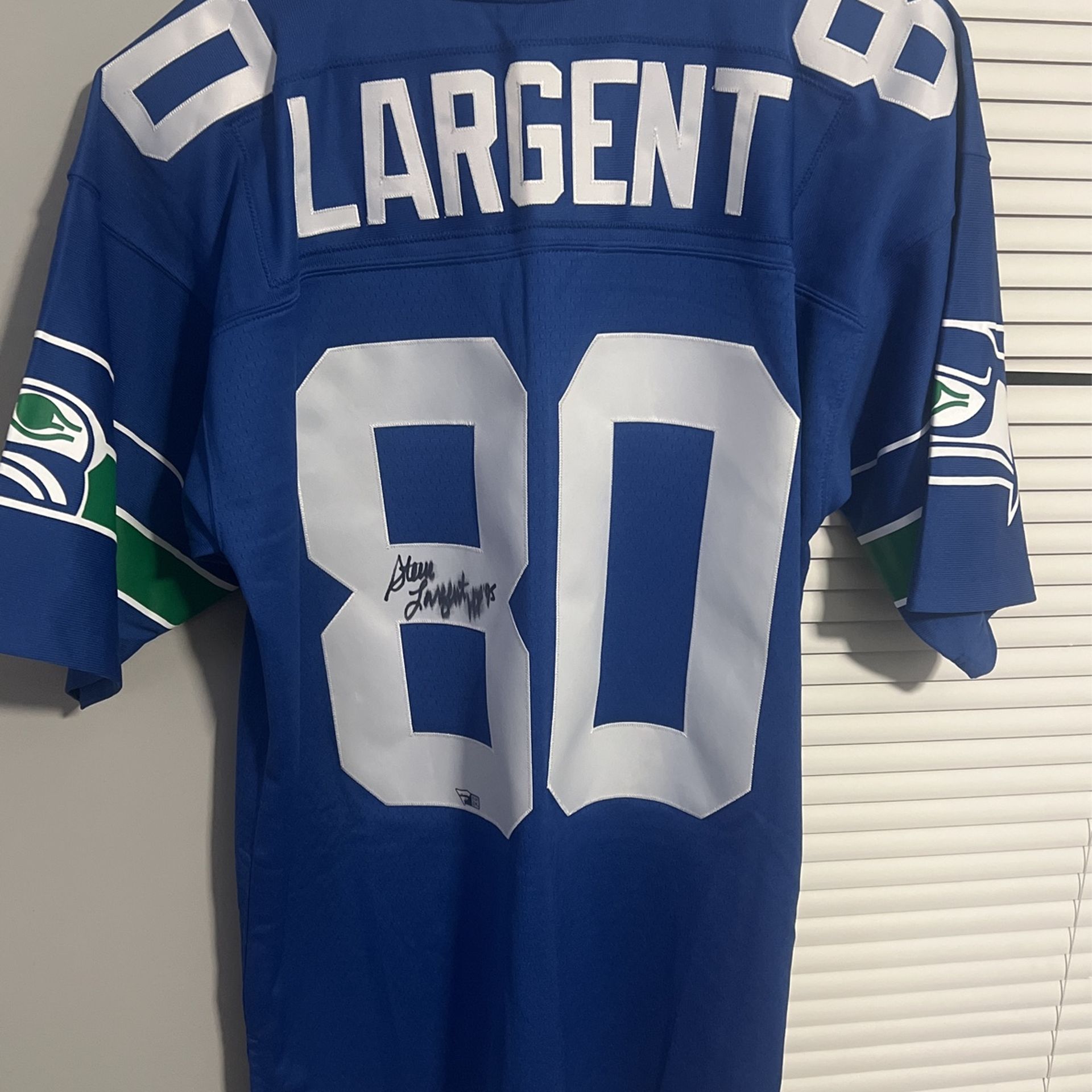 Mitchell & Ness Autographed Steve Largent Jersey