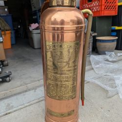 RED STAR COPPER FIRE EXTINGUISHER