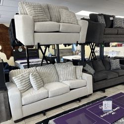 New Ivory Sofa Loveseat $999