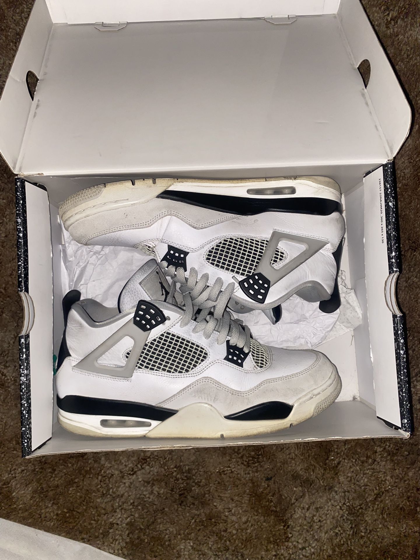 Jordan 4 Military Black Size 12