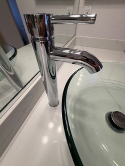 Glass Bowl Sink and Faucet