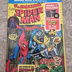 The Amazing Spiderman Book And Record Set. Marvel Comics 1974