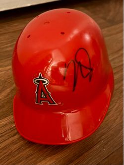 Mike Trout Signed Autograph Angels Mini Baseball Helmet w/ PSA