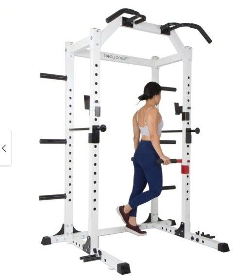 Body Power “POWER SQUAT RACK”, Weights, and Bars