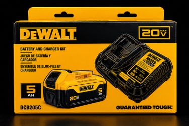 DEWALT 20V MAX 5.0Ah Battery & Charger Kit (DCB205C) – open box