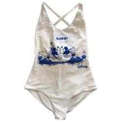 Gucci X Disney White And Blue One Piece Mickey Size Small Made In Italy