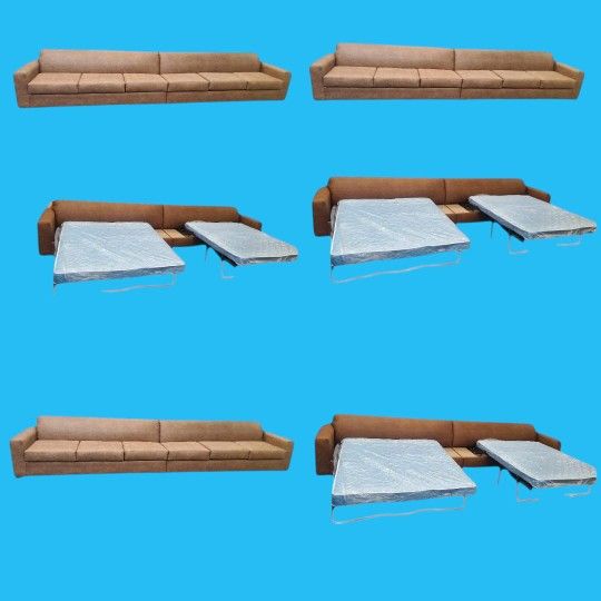 BRAND NEW SECTIONAL CHAISE LOUNGE SOFAS With SLEEPER