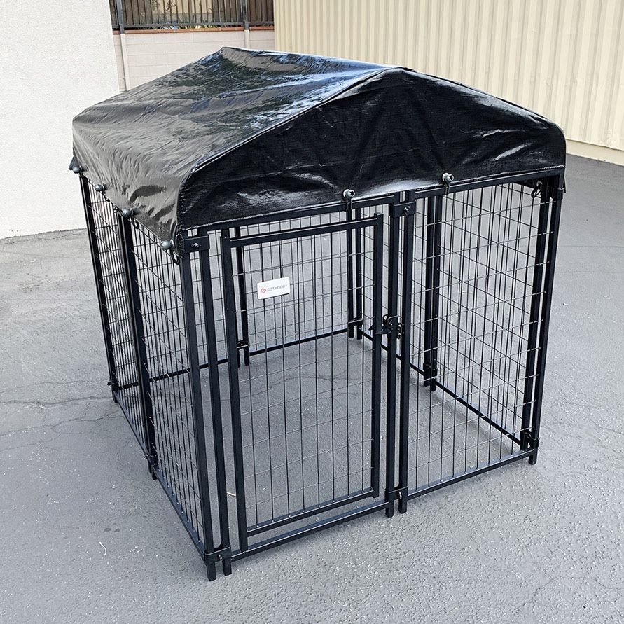(NEW) $135 Heavy Duty Kennel with Cover (4 x 4 x 4.5 FT) Dog Cage Crate Pet Playpen