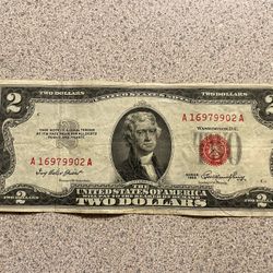 Red Seal Two Dollar Bill😎