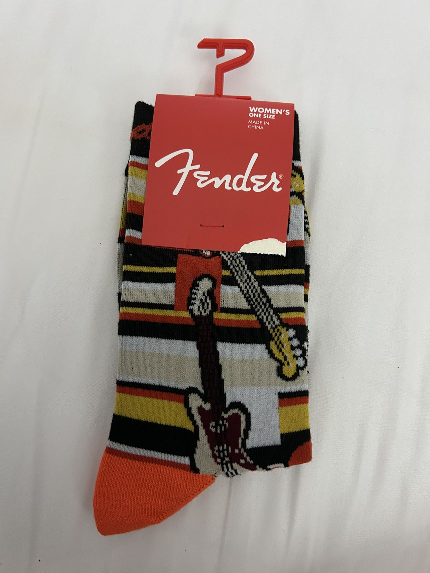 Fender Guitar Crew Socks Women’s Size 6-9.5 NEW Music Socks
