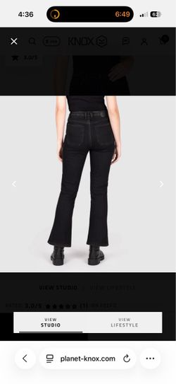 Knox women’s kick flare cartmel AA rated motorcycle jeans