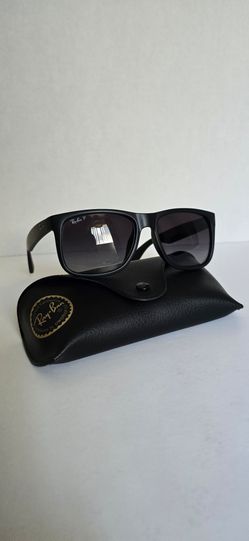 NEW! Raybans justin polarized black matte