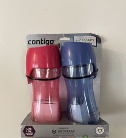 Contigo Autoseal Kids Water Bottles, 14 Oz, 2-Pack
