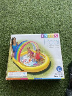 intex baby pool rainbow arch spray pool