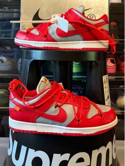 Nike X Off White Dunk Low University Red Size 10