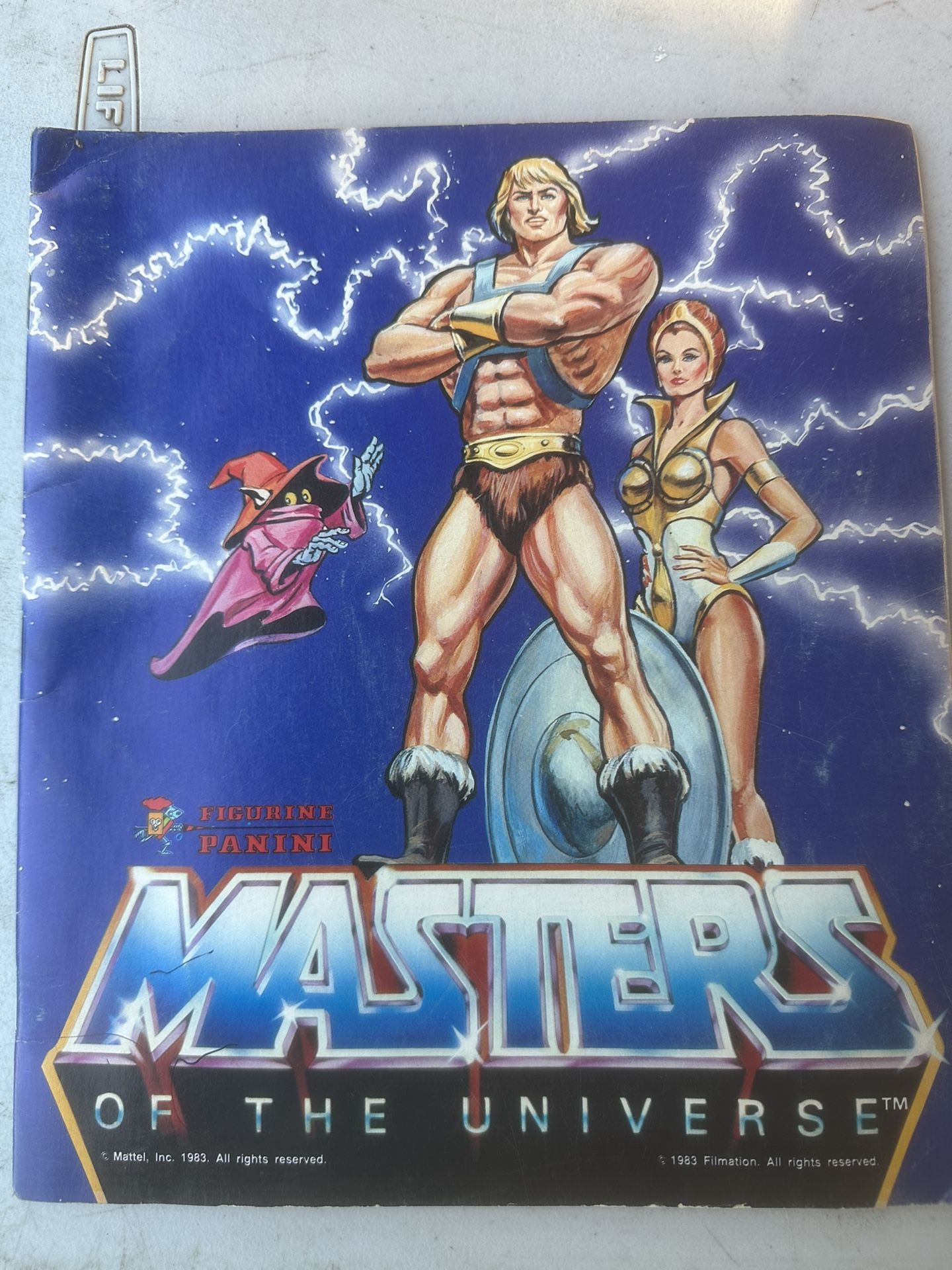 2 Vintage 1983 Panini Masters Of The Masters He-Man Sticker Album Preowned