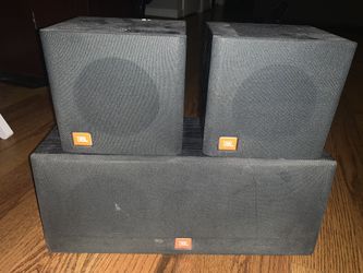 JBL FLIX1 Surround Sound Set ~ Center Channel + 2 Bookshelf Speakers ~ 8 Ohm