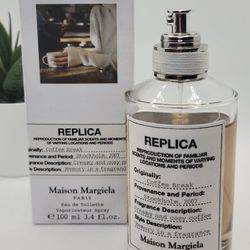 Maison Margiela 

REPLICA' Coffee Break Eau de Toilette
Creamy & Cozy Coffee 

3.4 fl  USED